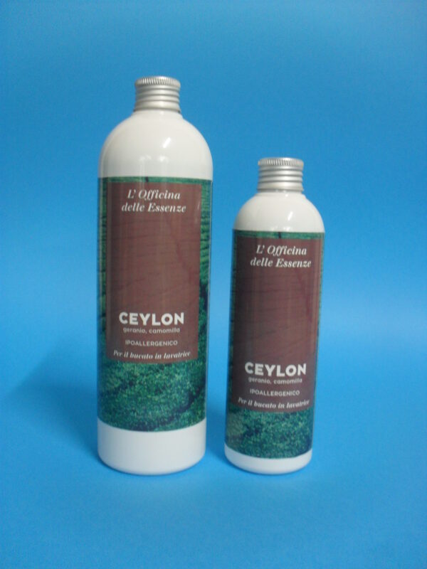 Profumatore per bucato CEYLON – flaconi da 250 ml e 500 ml – L’Officina delle Essenze – fragranza al geranio e camomilla
