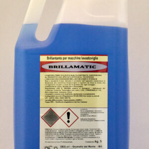 BRILLAMATIC DEG additivo brillantante per lavastoviglie, flaconi da 5 a 25 kg per asciugatura rapida e brillantezza