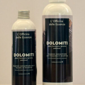Essenza DOLOMITI DEG per bucato, flaconi da 250 ml e 500 ml con profumo fresco ispirato ai boschi di montagna