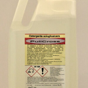 PULICROSS DEG disincrostante professionale, flaconi da 1,2 a 30 kg per rimozione calcare da superfici delicate