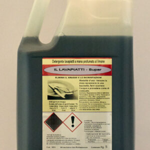 IL LAVAPIATTI SUPER DEG detergente concentrato per stoviglie, flaconi da 5 a 25 kg per lavaggio manuale professionale