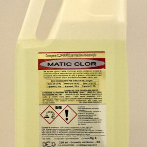 MATIC CLOR DEG detergente al cloro attivo per lavastoviglie, flaconi da 6 a 30 kg per igiene professionale