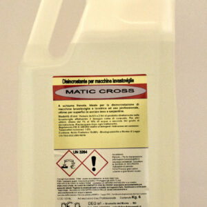 MATIC CROSS DEG disincrostante acido per lavastoviglie, flaconi da 1,2 a 30 kg per rimozione calcare e incrostazioni