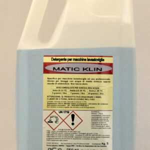 MATIC KLIN DEG detergente per lavastoviglie in acque dolci, flaconi da 5 a 25 kg per igiene professionale