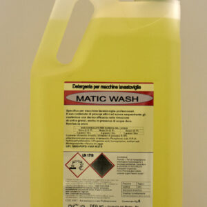 MATIC WASH DEG detergente alcalino per lavastoviglie, flaconi da 6kg per acque dolci e medie