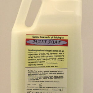 MAXI SOAP DEG sapone lavamani delicato, flacone da 5 kg per uso quotidiano in ambienti professionali