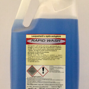 RAPID WASH DEG detergente alcolico per pavimenti, flaconi da 1 a 10 kg con asciugatura rapida e profumo alla lavanda