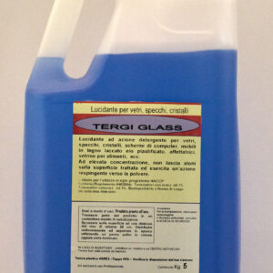 Detergente vetri Tergi Glass DEG, flacone da 750 ml per pulizia professionale senza aloni di specchi e superfici lucide
