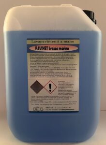 Detergente superconcentrato PAVINET Bluline Deg per pavimenti, sanitari, piastrelle, rubinetteria, conforme HACCP